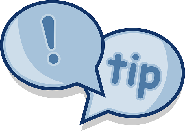 Speech bubble that reads Tips